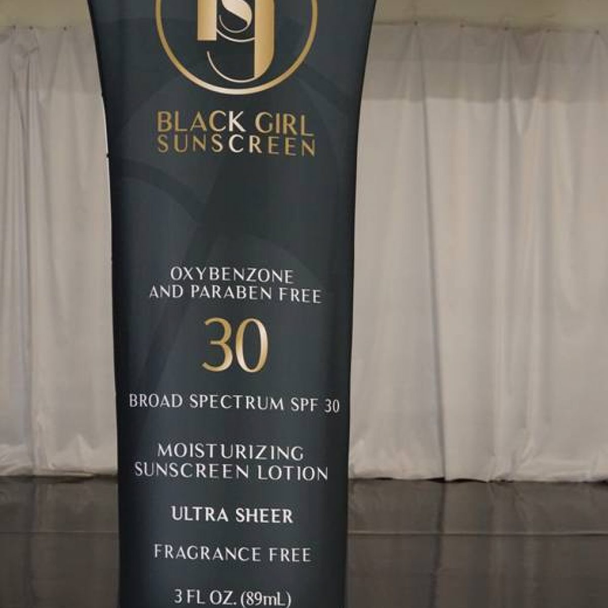 26) Black Girl Sunscreen Tension Fabric Banner Stand - 1